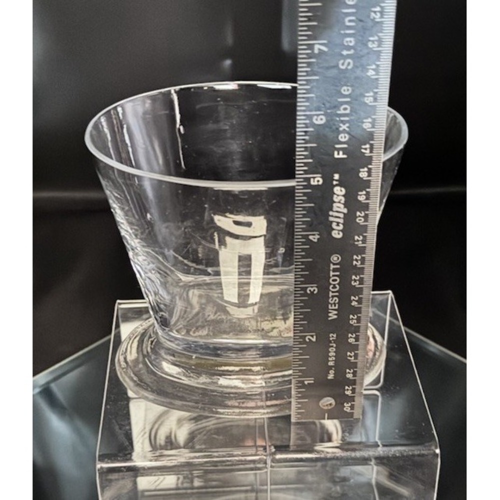 VTG Martha Stewart MSE Clear Glass Pedestal Oval Vase - Picture 3 of 4